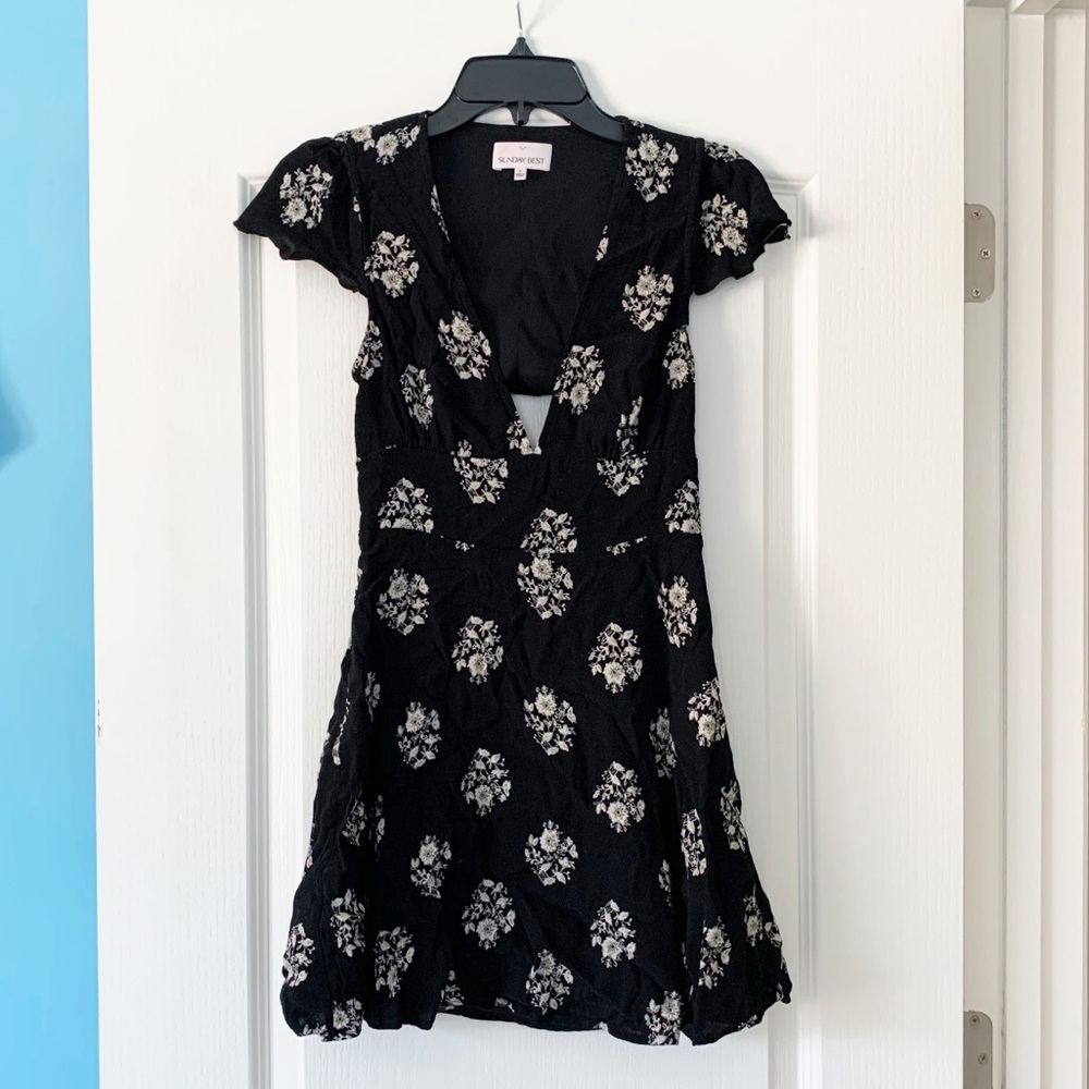 Sunday Best Rand dress mini black and white size 2